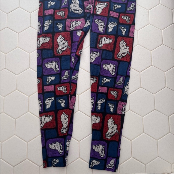 Lularoe TC leggings red blue purple walrus - Picture 2 of 2